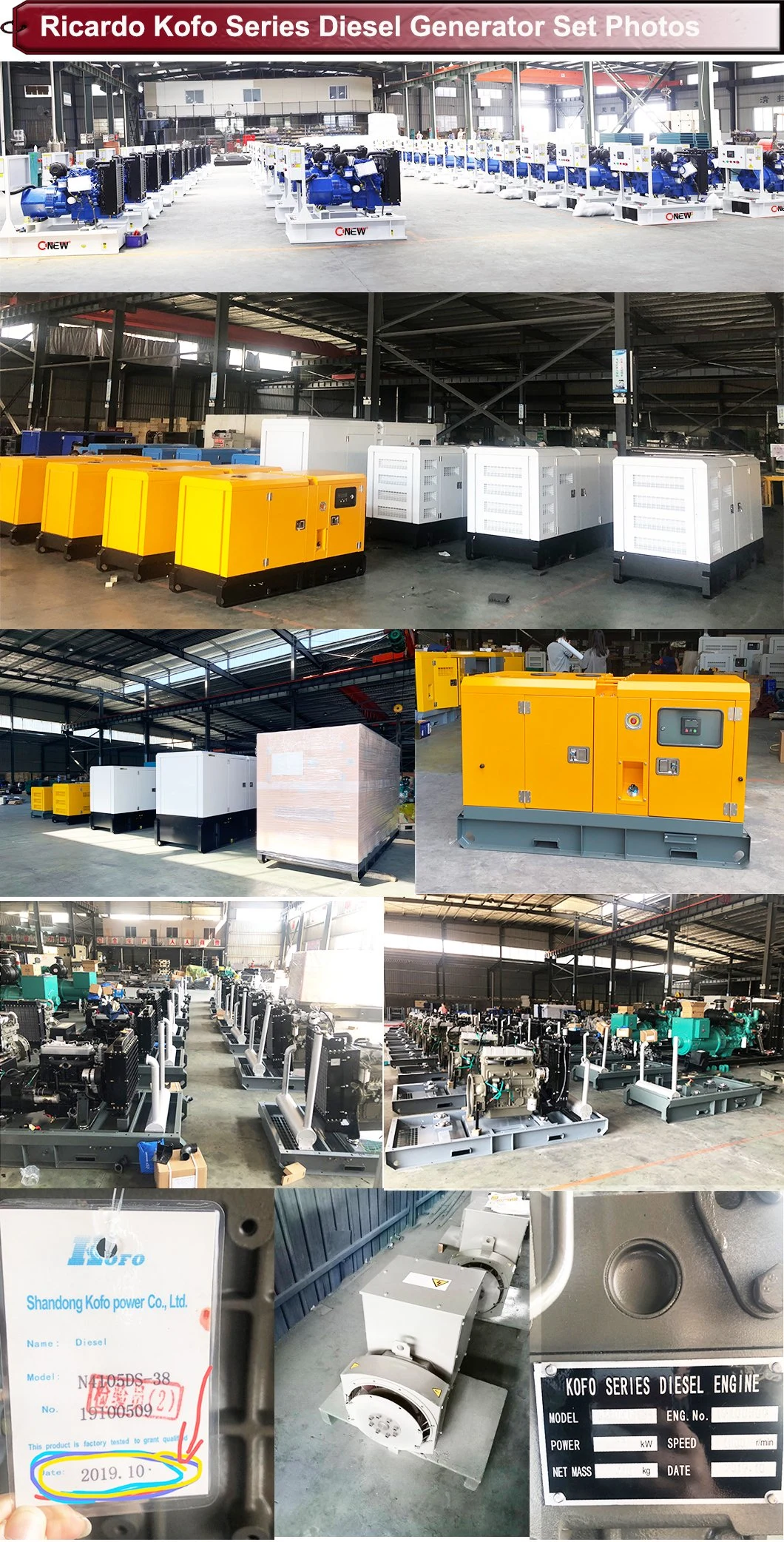 11kw 13kVA 13kv Manufacturers Wholesale Open Shelf 1 Phase Ricardo Kofo Welder Kirloskar Generator in Indonesia